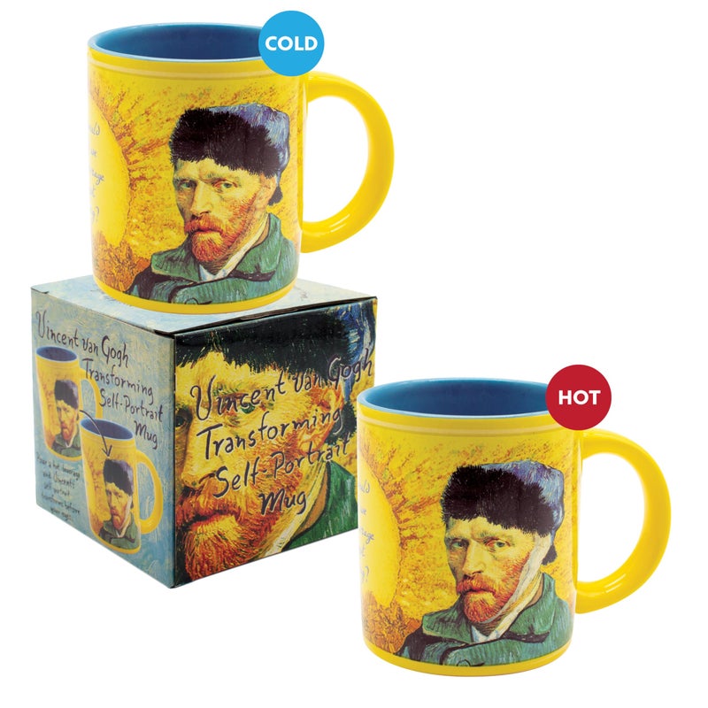 The Unemployed Philosophers Guild Vincent Van Gogh Heat Transforming Mug - Hot Coffee Changes Van Gogh's Self-Portrait, Comes in Fun Gift Box, 10 oz - Image 3
